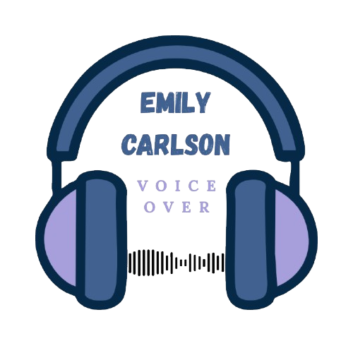 Emily Carlson Voice Over Emily Carlson Voice Over Logo featuring a pair of headphones and a sound wave.